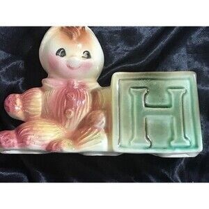 Vintage Kewpie Doll Block Porcelain Planter